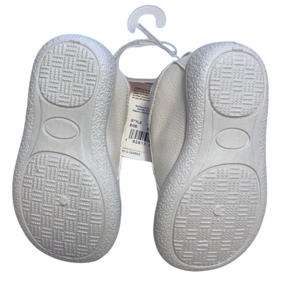 Gerber White Sneakers Size 3 (6-9 months) Blue Stars Kids Shoes Hook & Loop - Picture 7 of 7